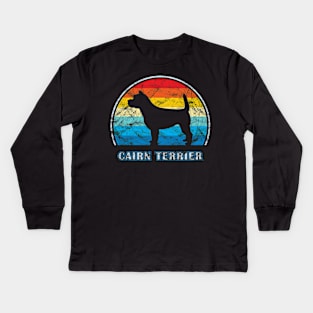 Cairn Terrier Vintage Design Dog Kids Long Sleeve T-Shirt